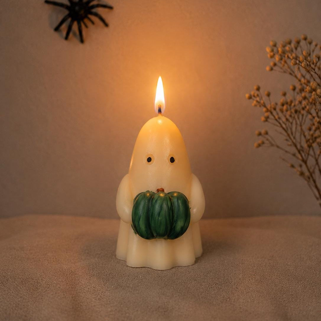 Pumpkin Ghost Candle
