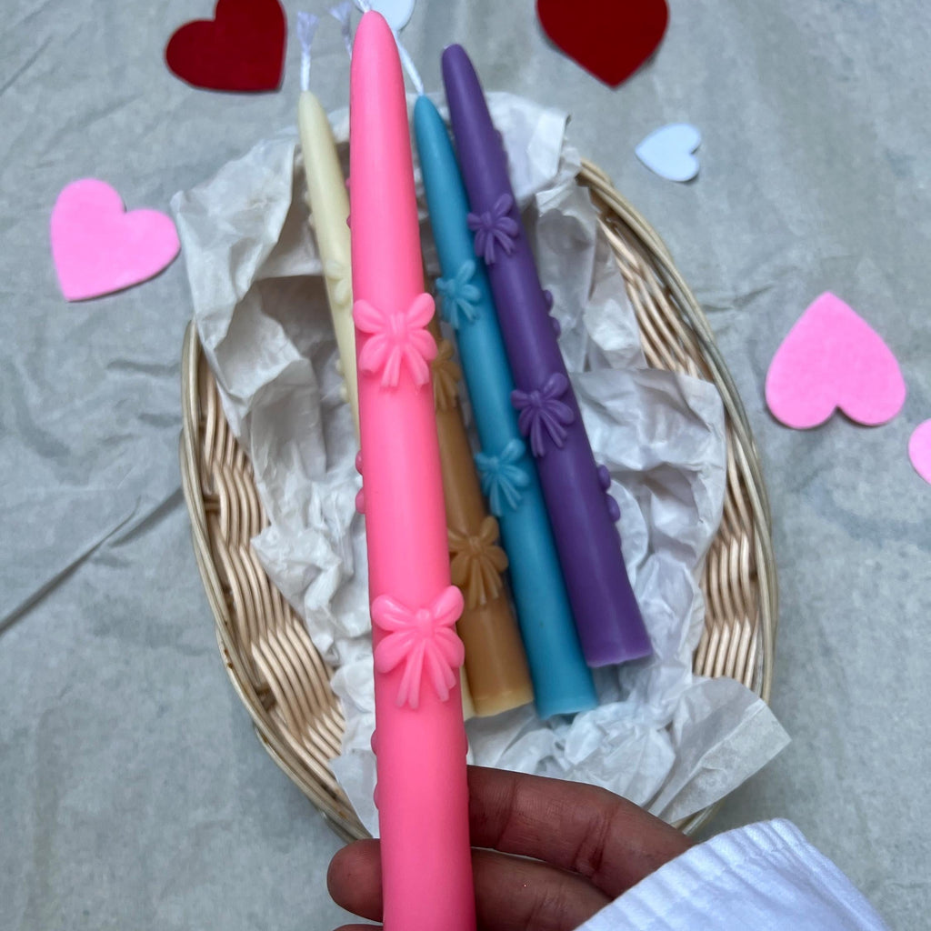 Bow Taper Candle