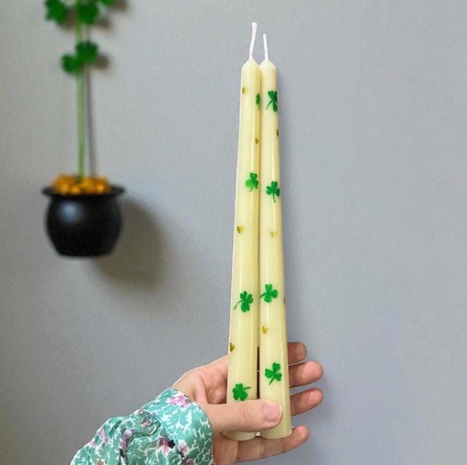 Shamrock Taper Candle