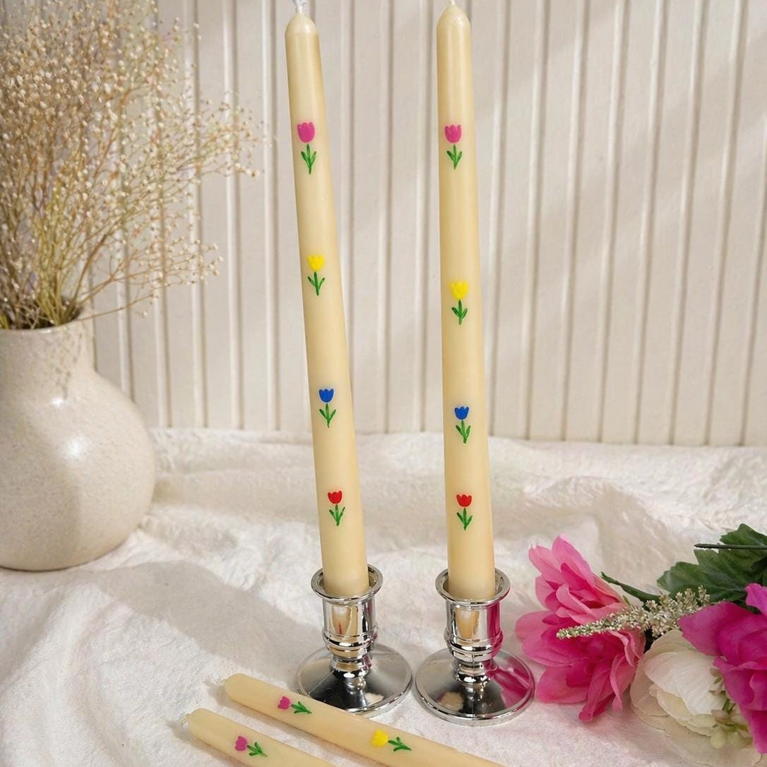 Tulip Taper Candles Set