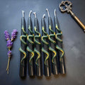 Black Snake Taper Candles Set
