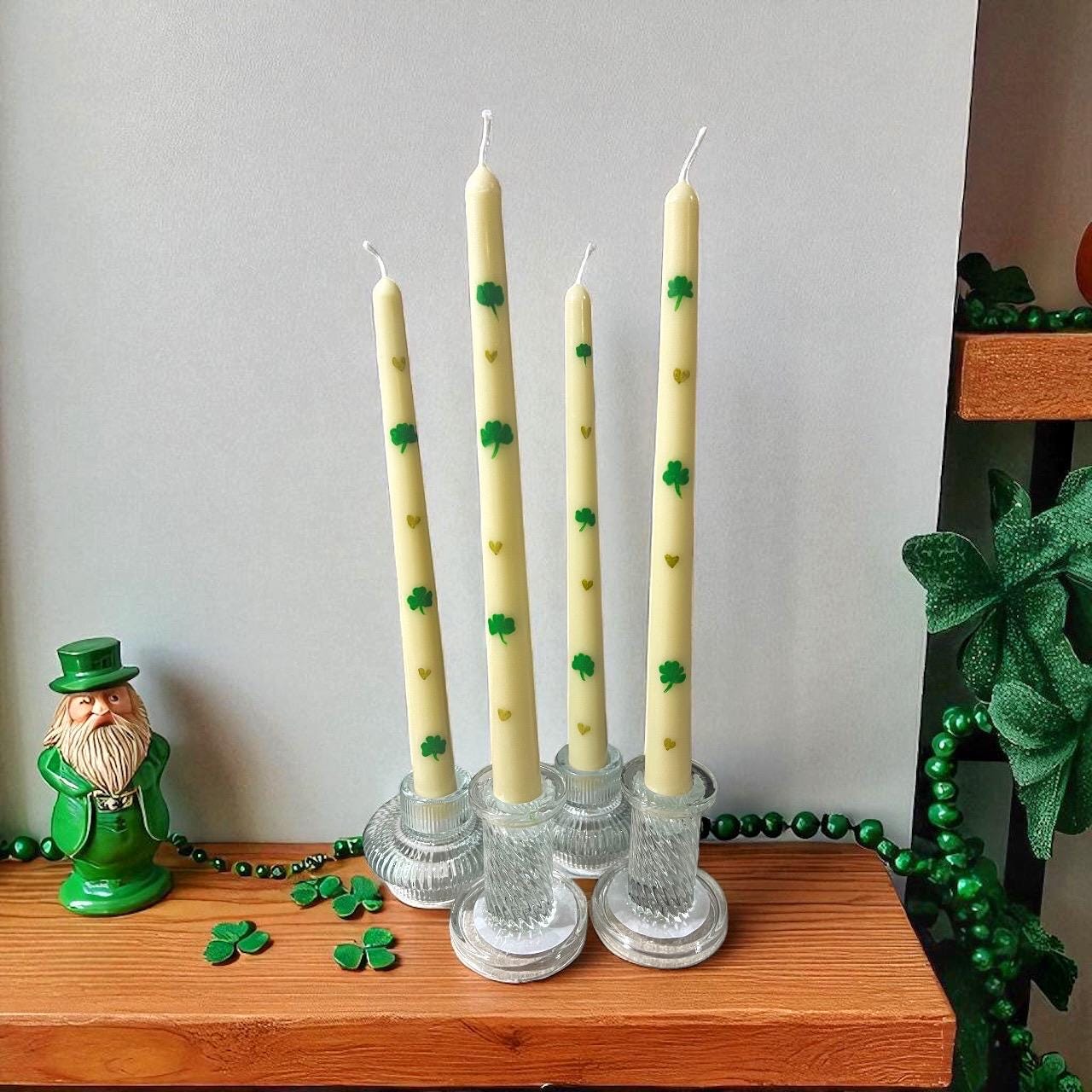 Shamrock Taper Candle