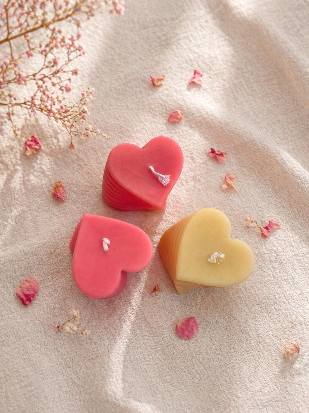 Stacked Heart Candle
