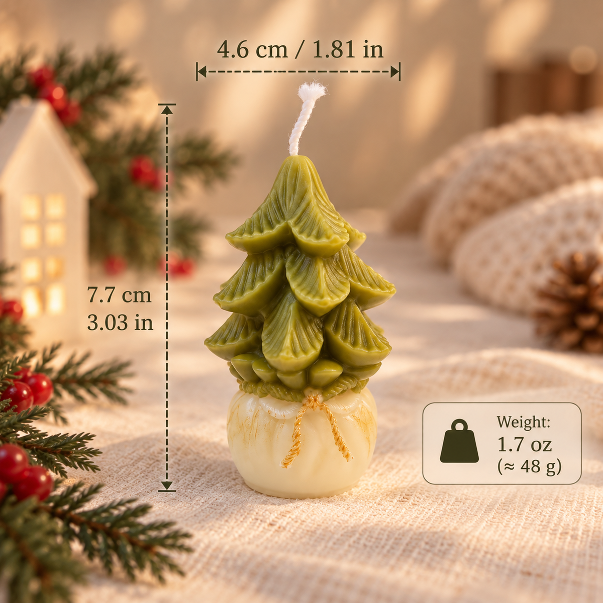 Christmas Tree Gift Bag Candle