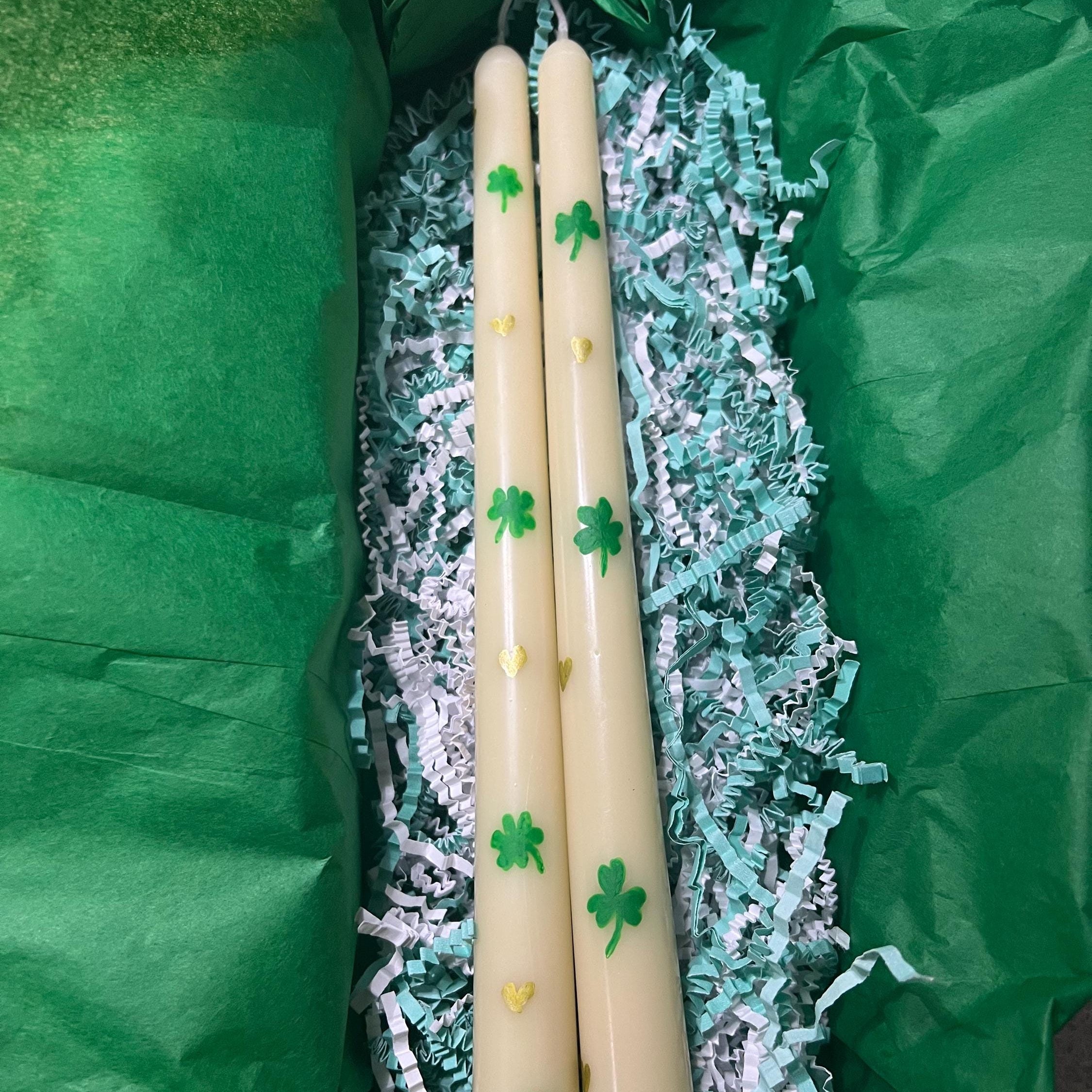 Shamrock Taper Candle