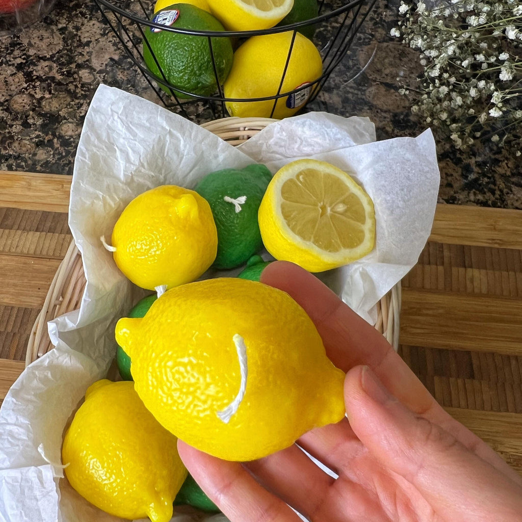 Realistic Lemon Candle