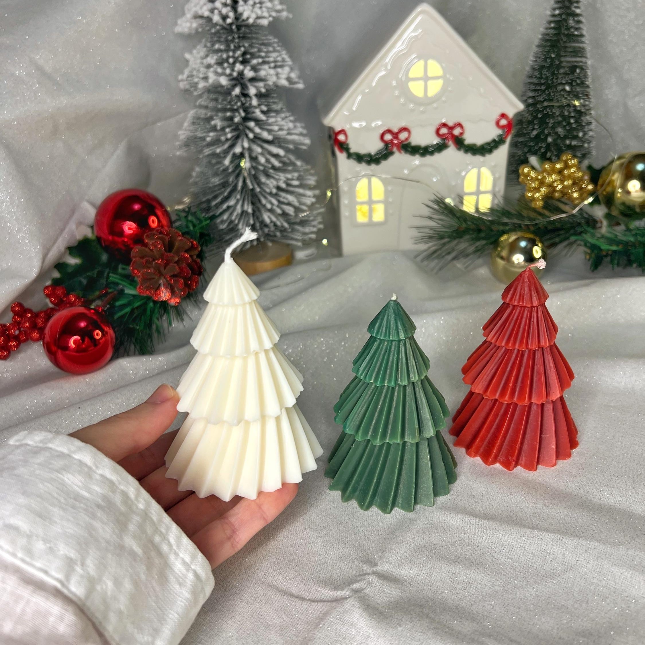 Christmas Tree Candle Set