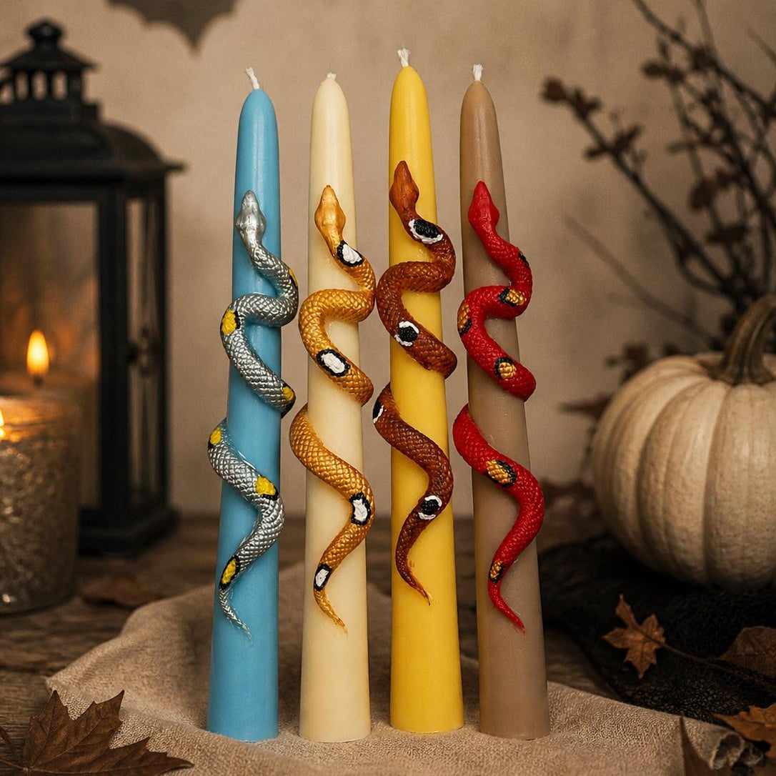Colorful Snake Taper Candle Set