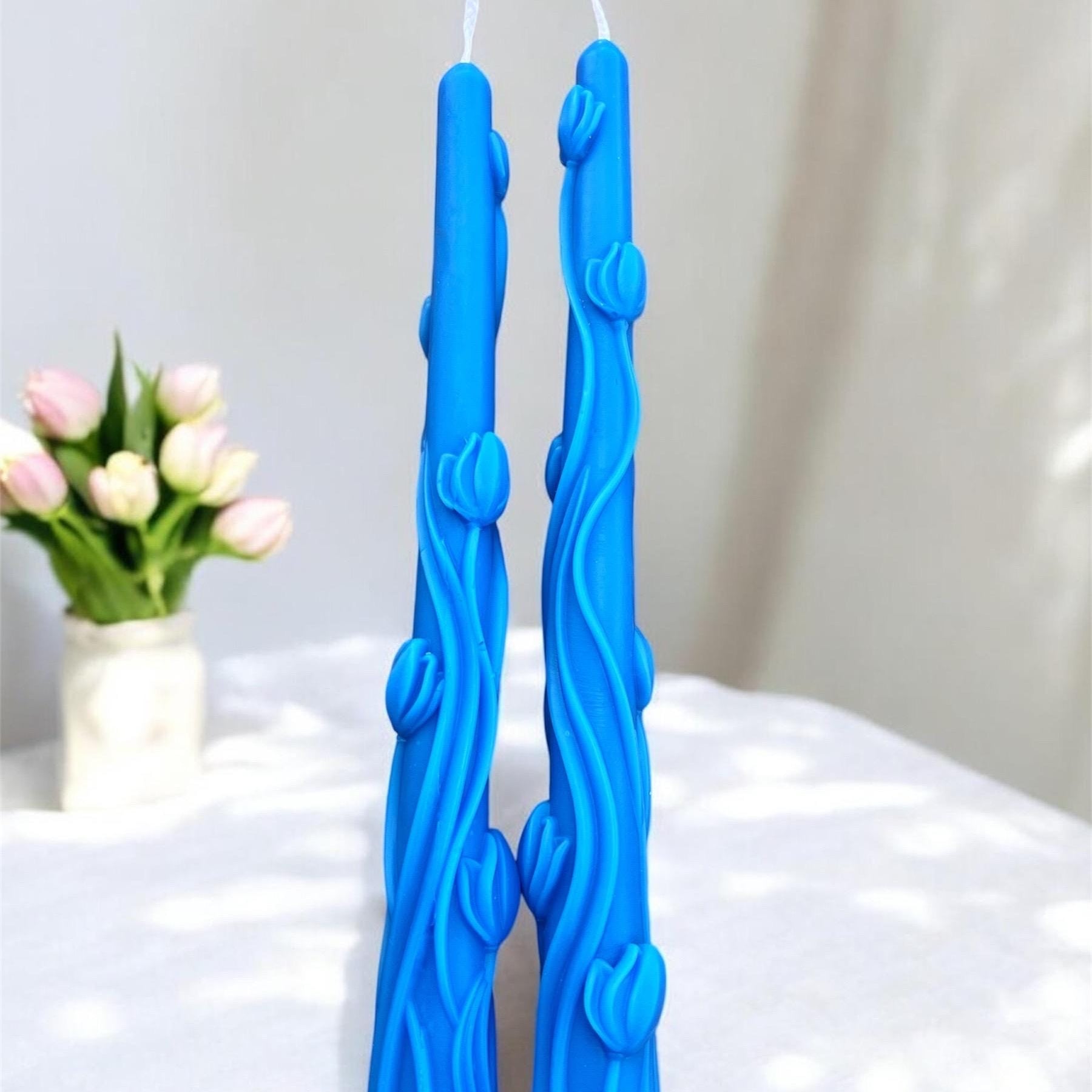 Tulip & Daisy Taper Candle