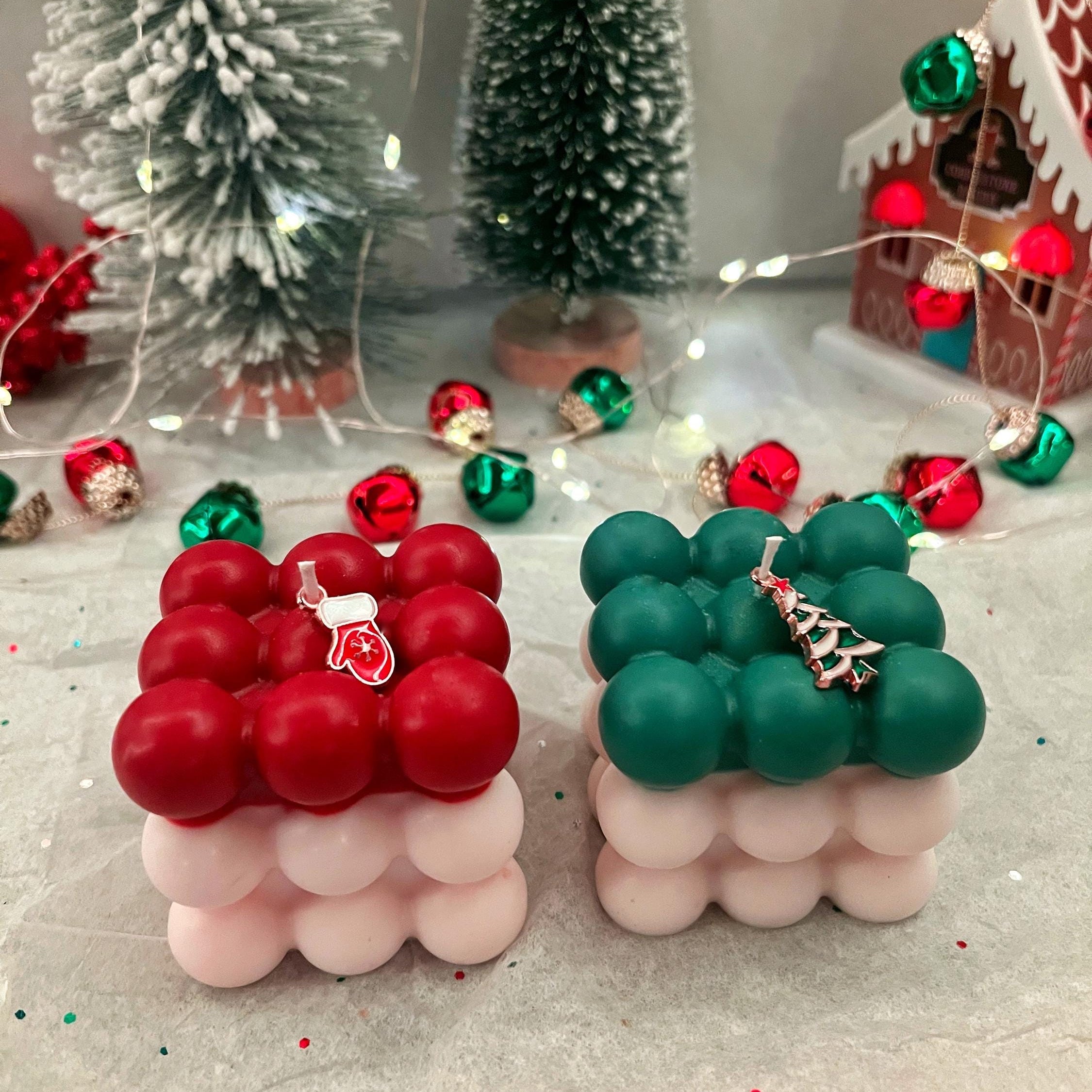 Christmas Bubble Candle