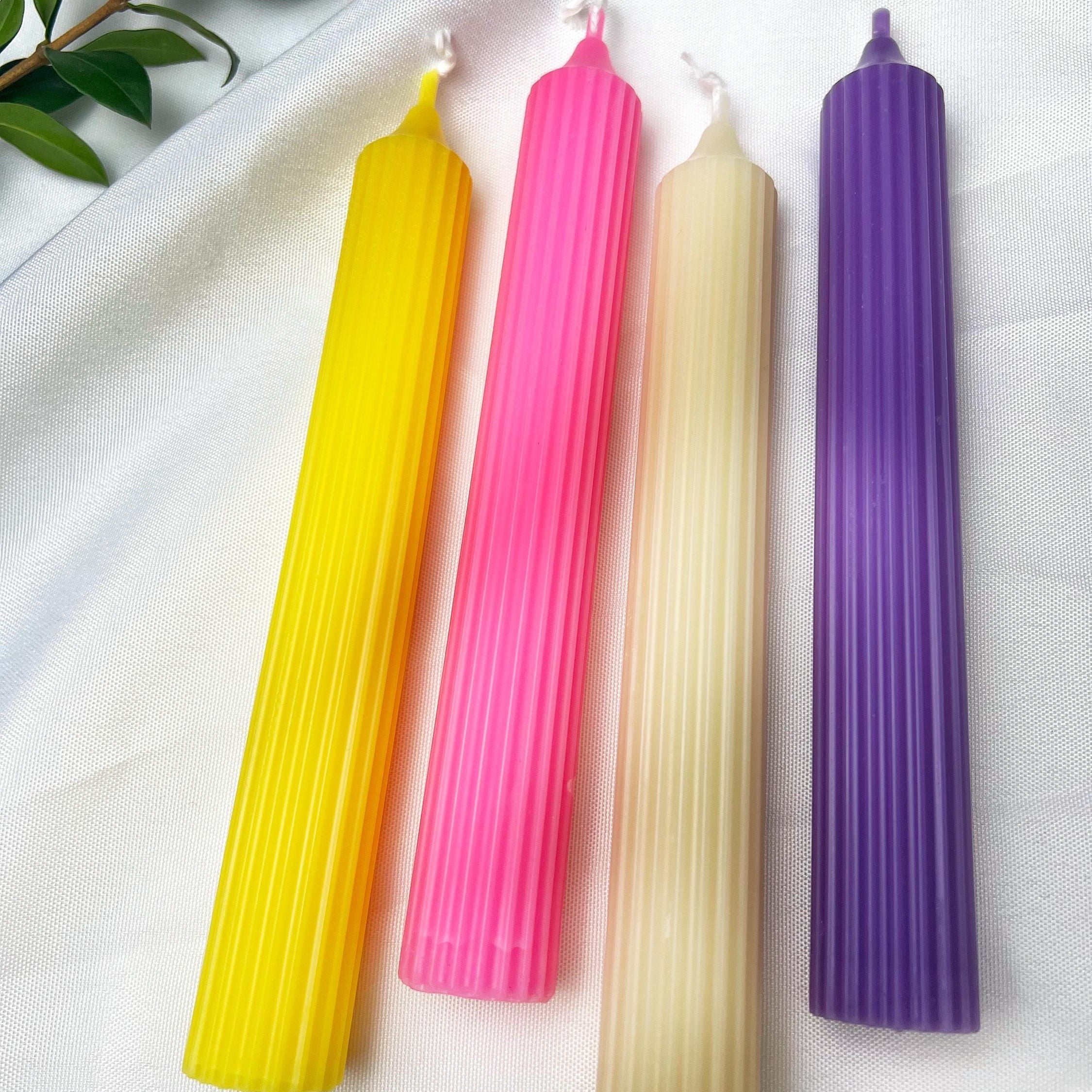 Ribbed Taper Candle