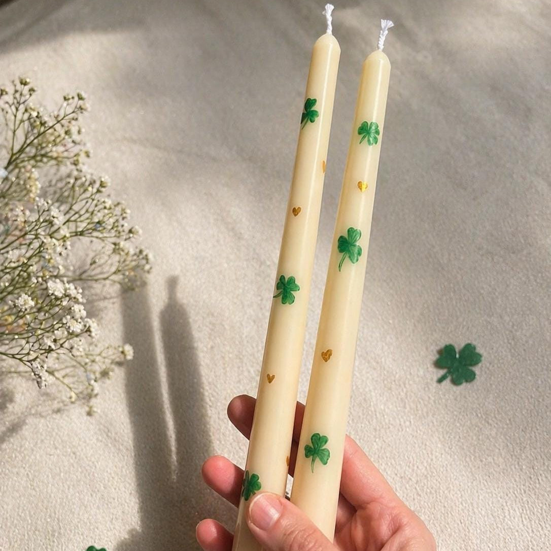 Shamrock Taper Candle
