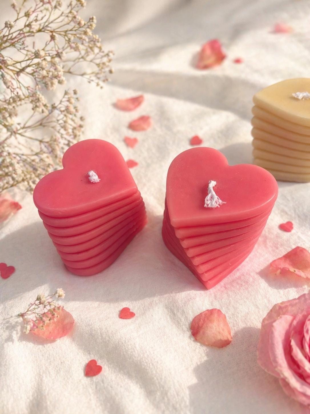 Stacked Heart Candle
