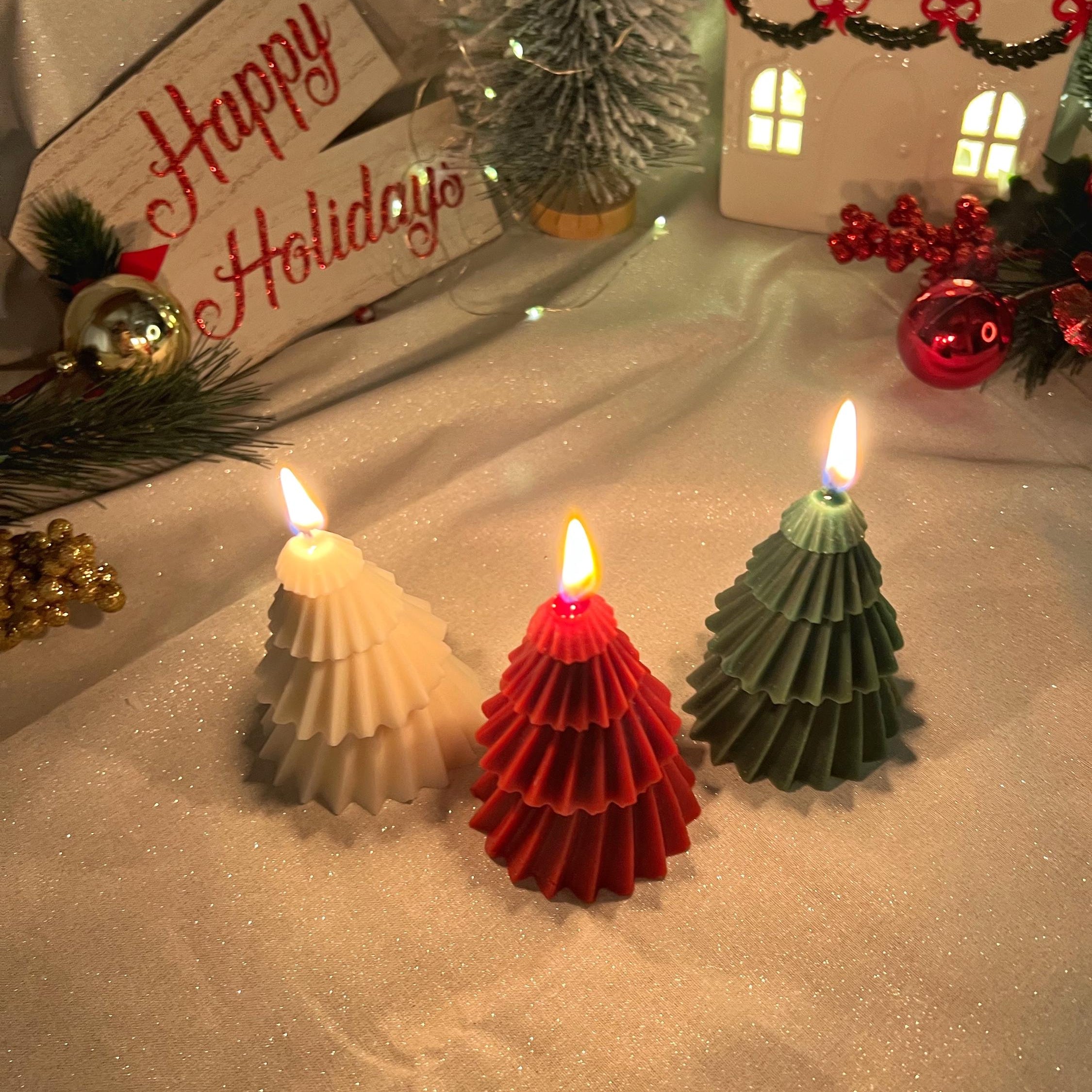 Christmas Tree Candle Set