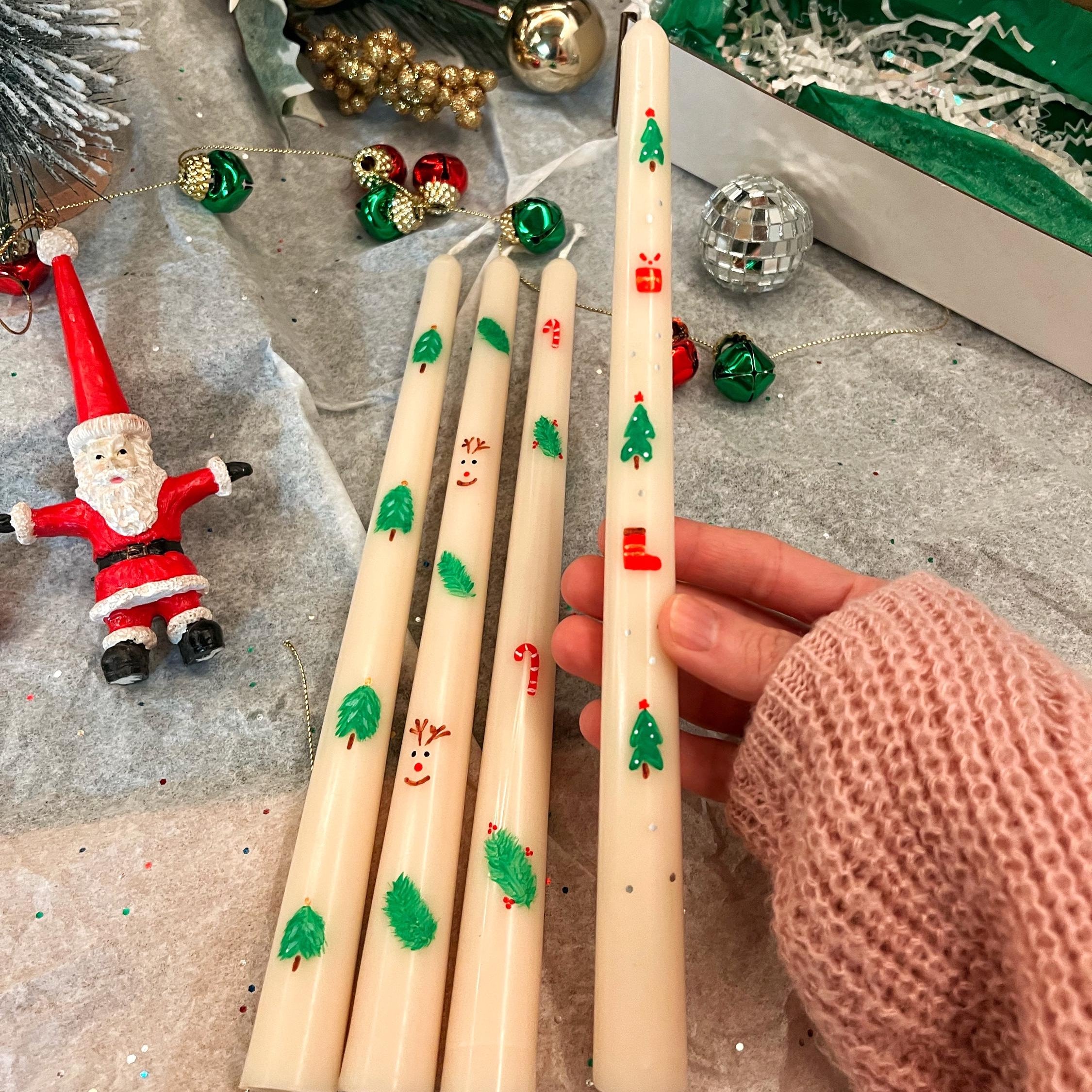 Christmas Taper Candles