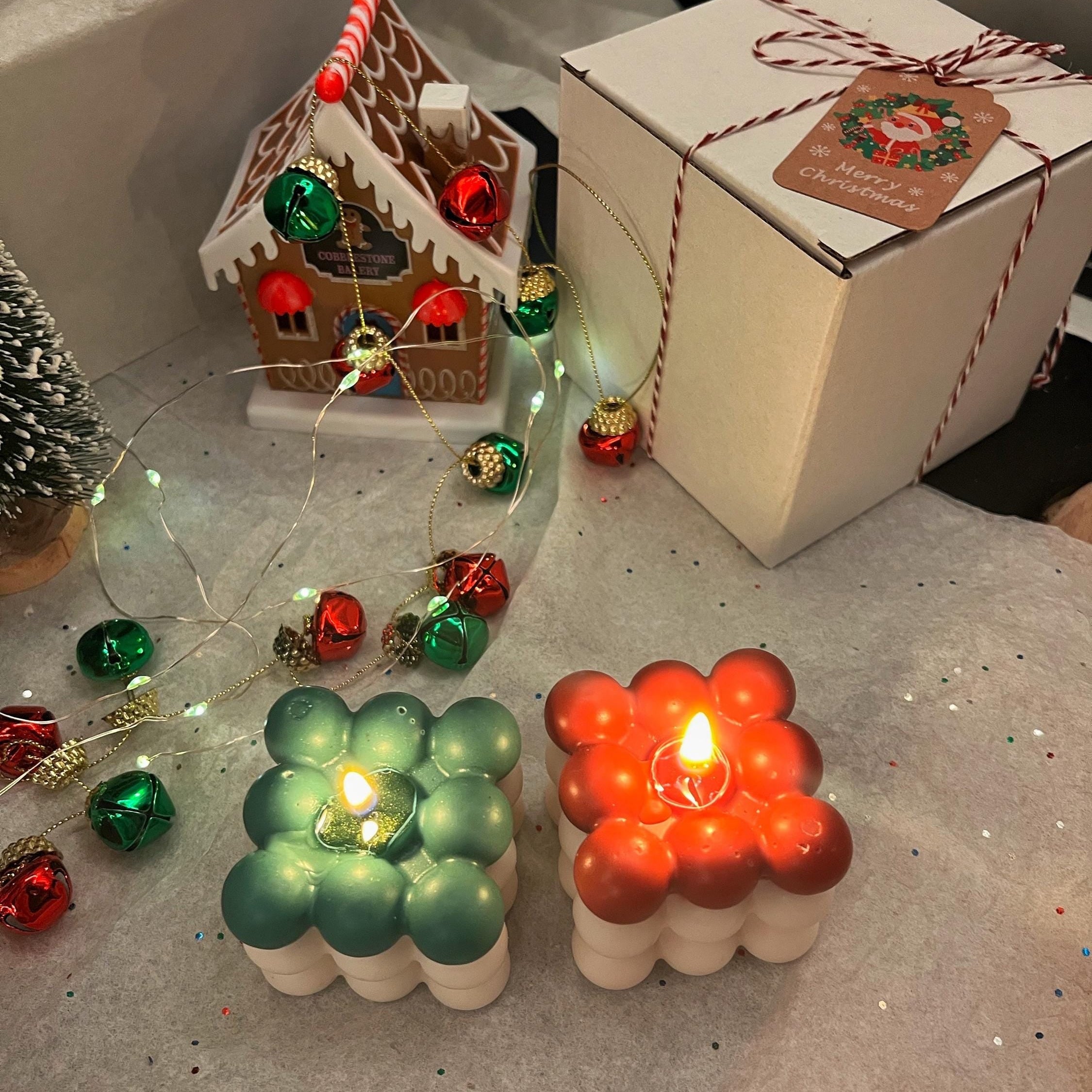 Christmas Bubble Candle
