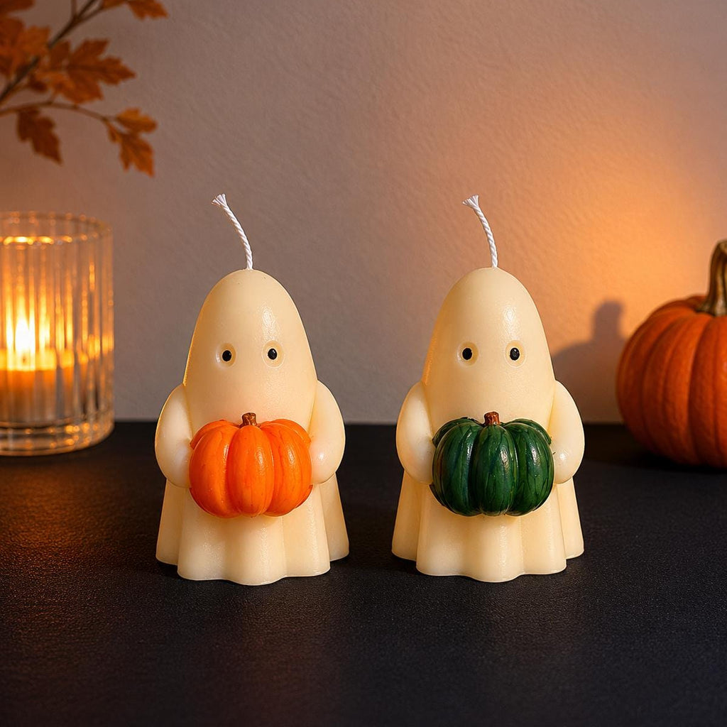 Pumpkin Ghost Candle