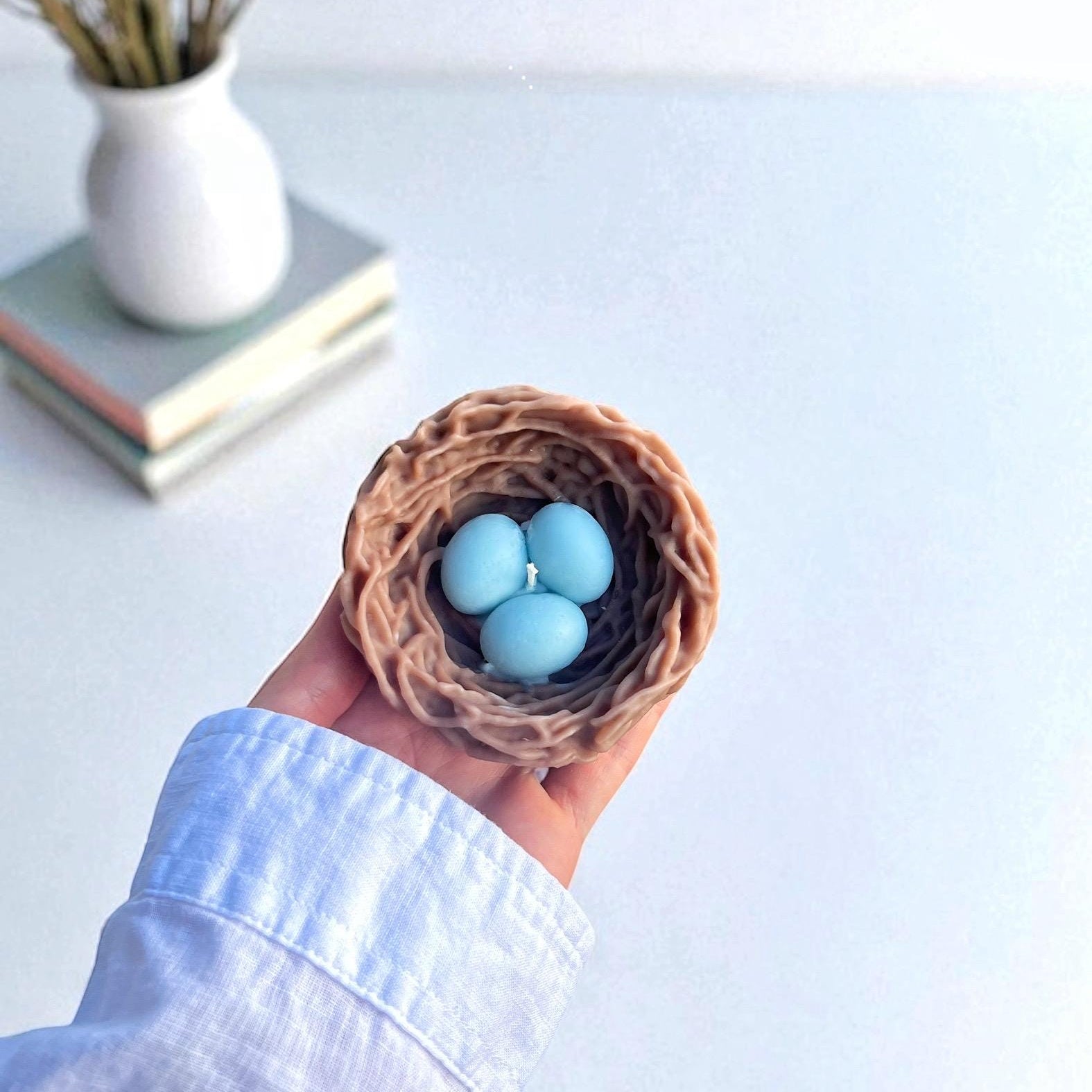 Easter Nest Candle with Mini Eggs