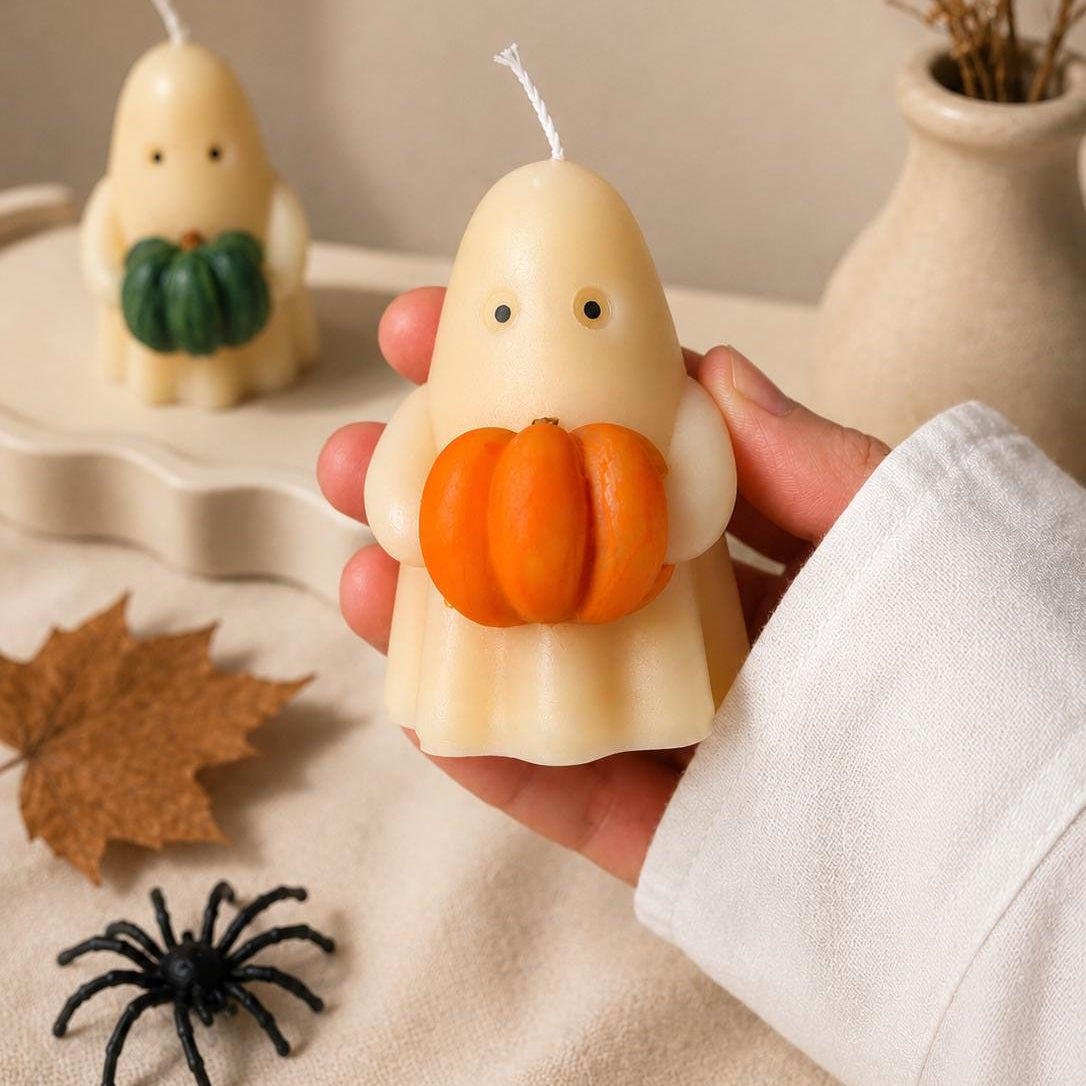 Pumpkin Ghost Candle