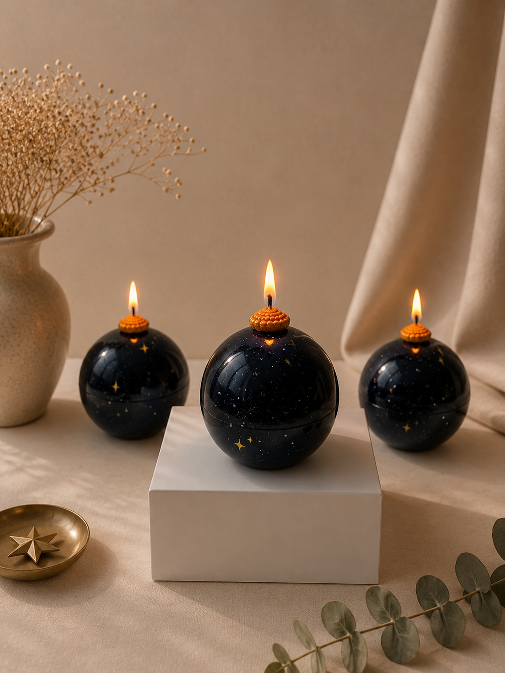 Celestial Galaxy Sphere Candle