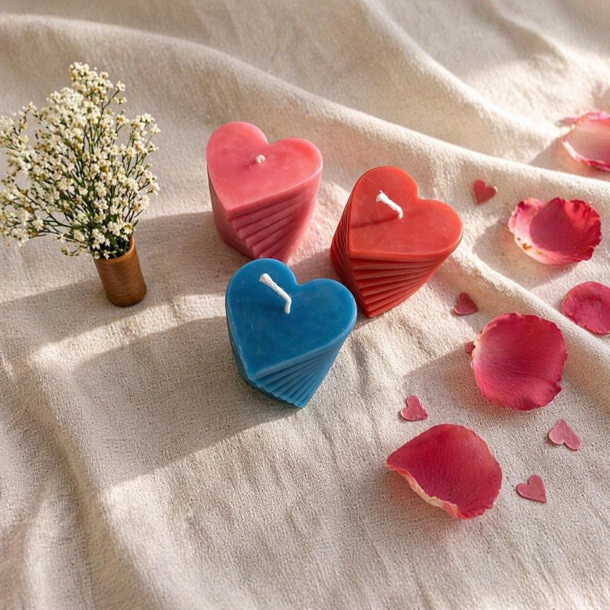 Stacked Heart Candle