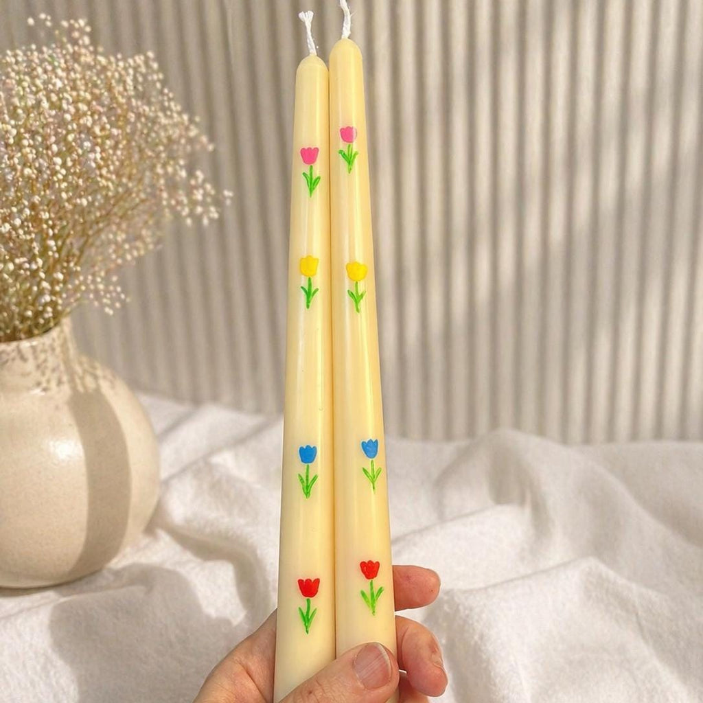 Tulip Taper Candles Set