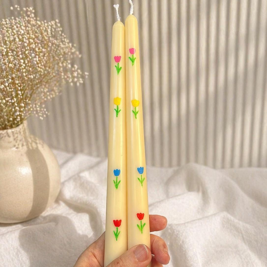 Tulip Taper Candles Set