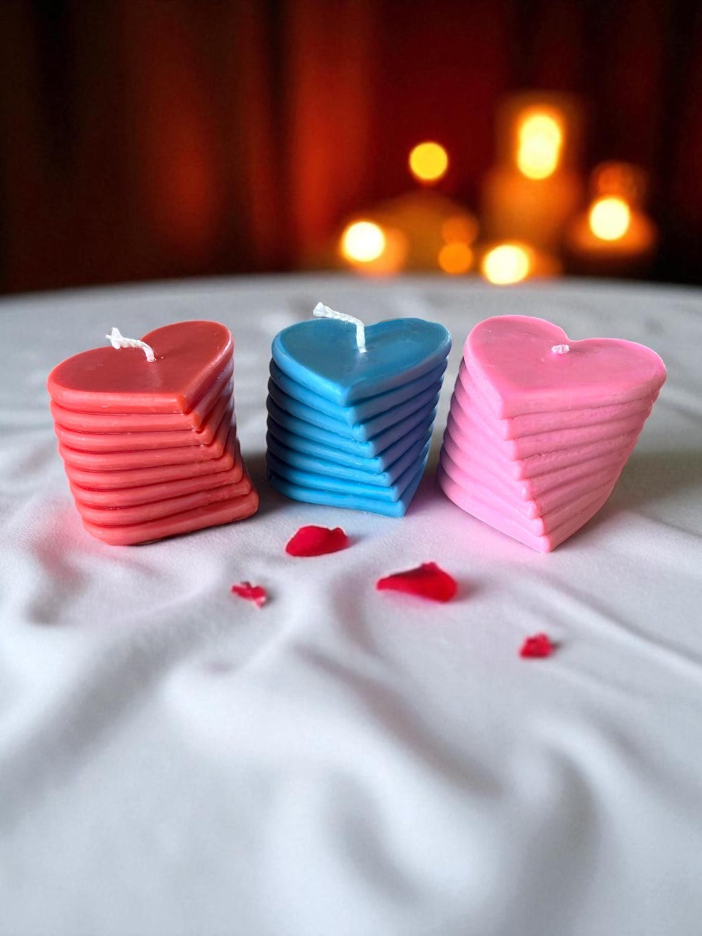 Stacked Heart Candle