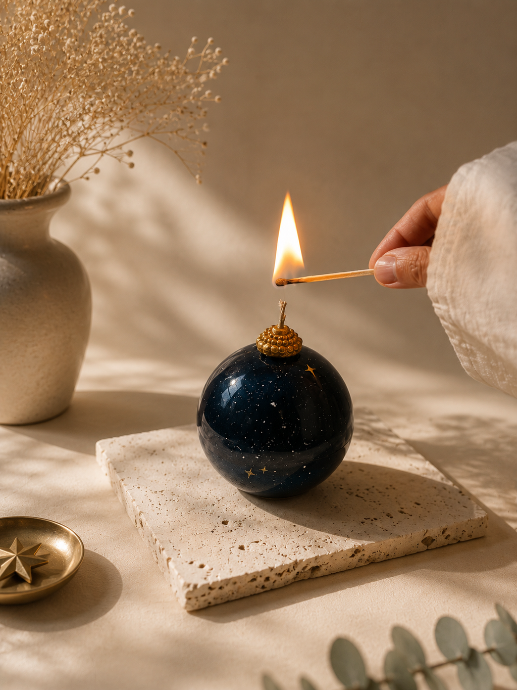 Celestial Galaxy Sphere Candle