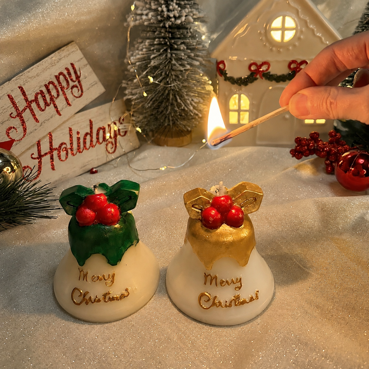 Christmas Bell Candles