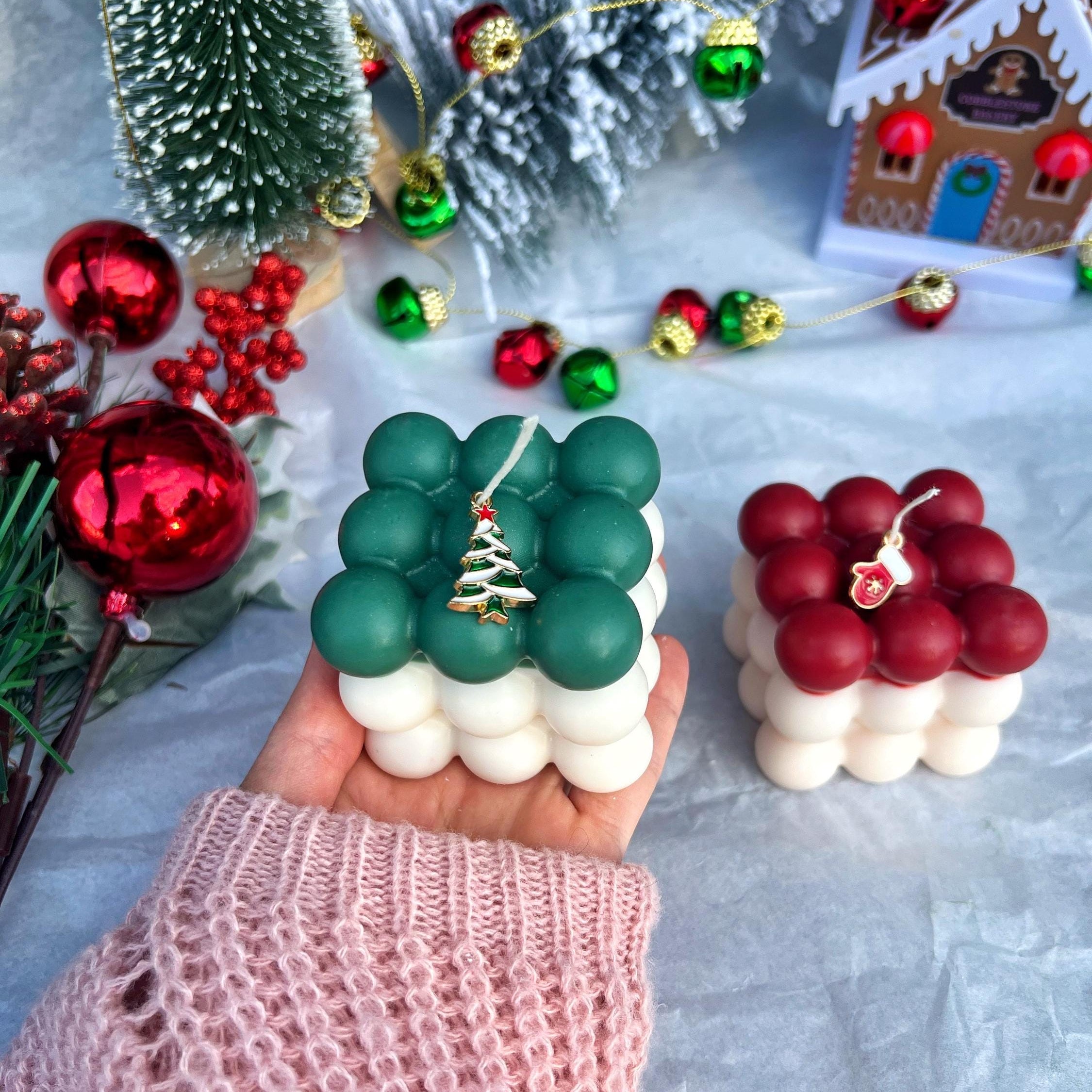 Christmas Bubble Candle