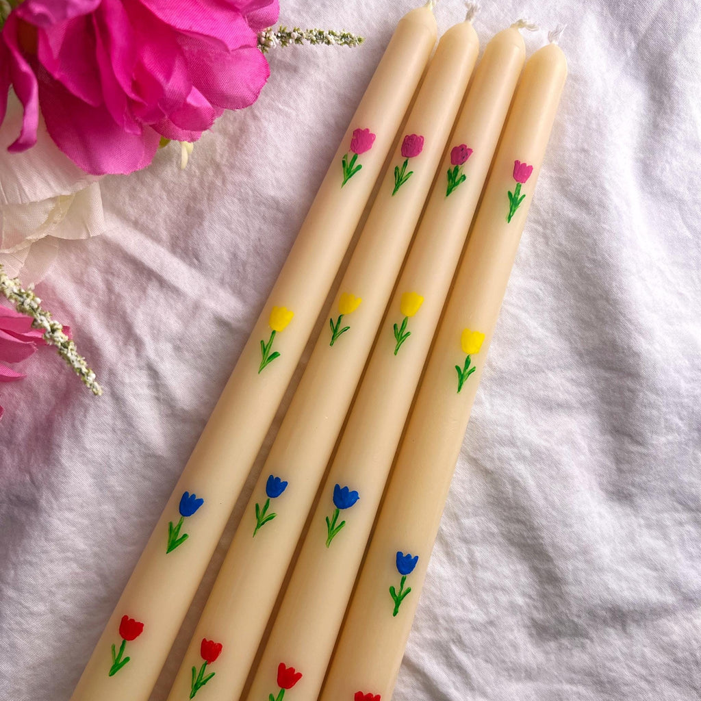 Tulip Taper Candles Set