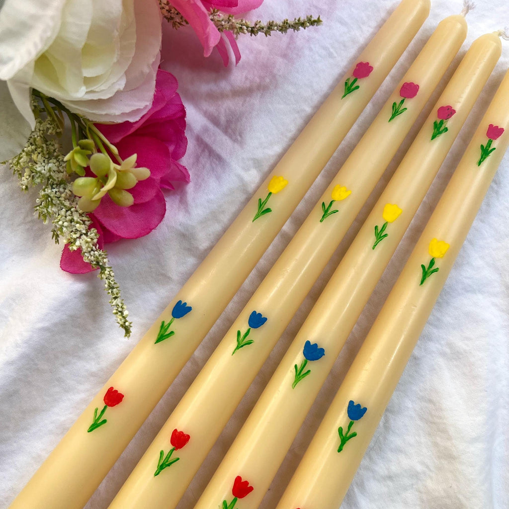 Tulip Taper Candles Set