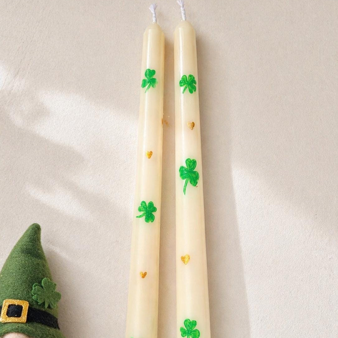 Shamrock Taper Candle