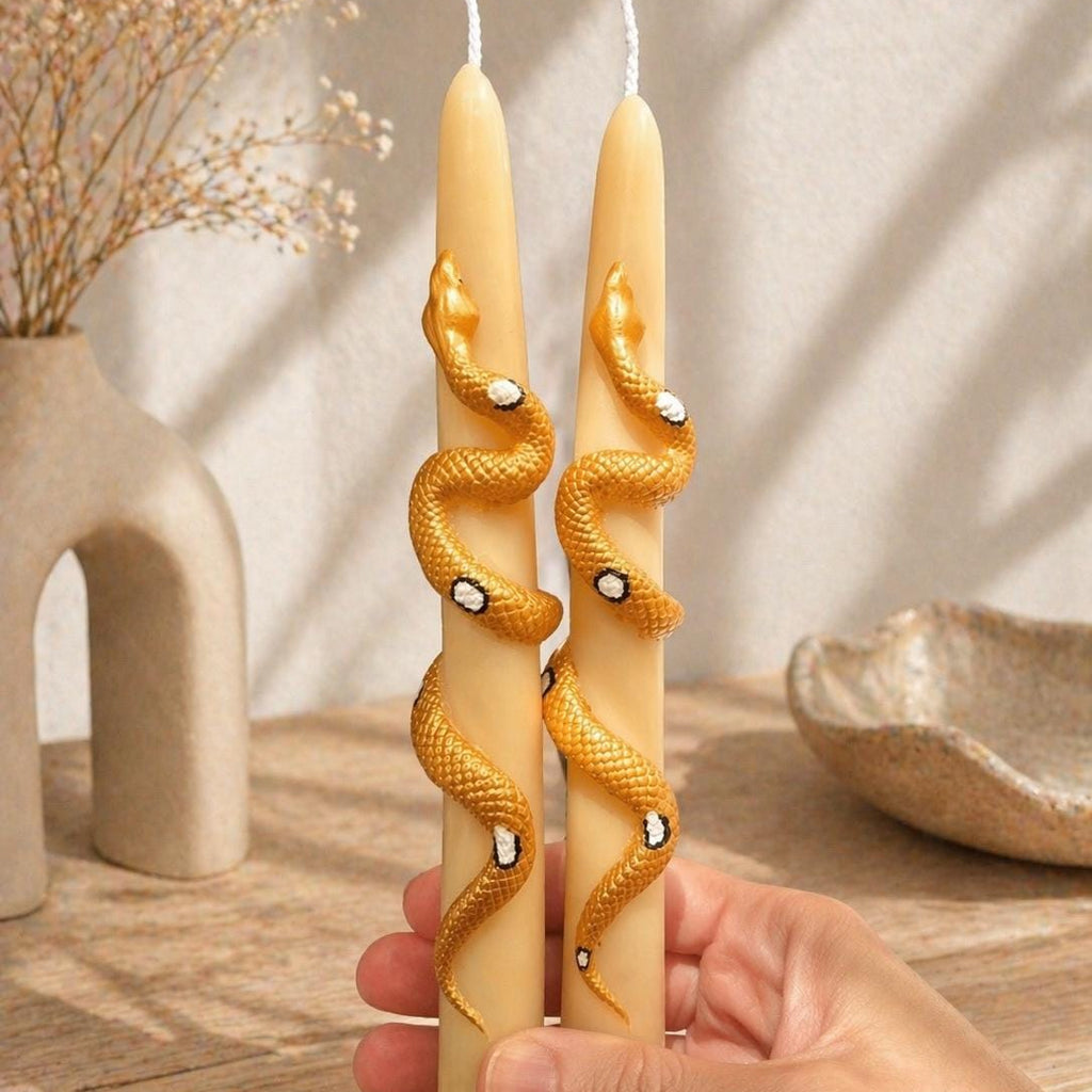 Colorful Snake Taper Candle Set