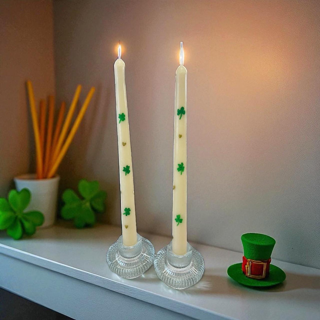 Shamrock Taper Candle
