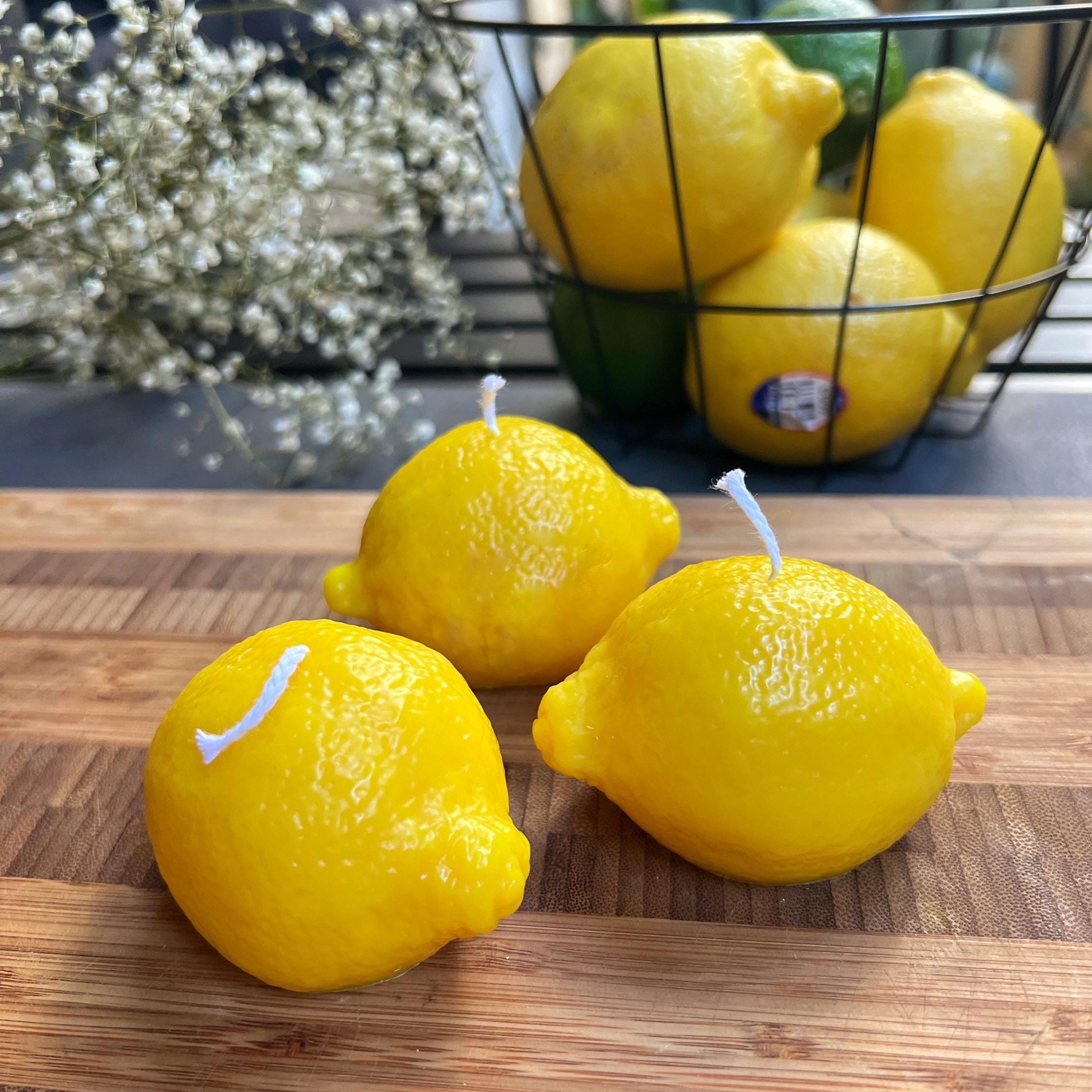 Realistic Lemon Candle