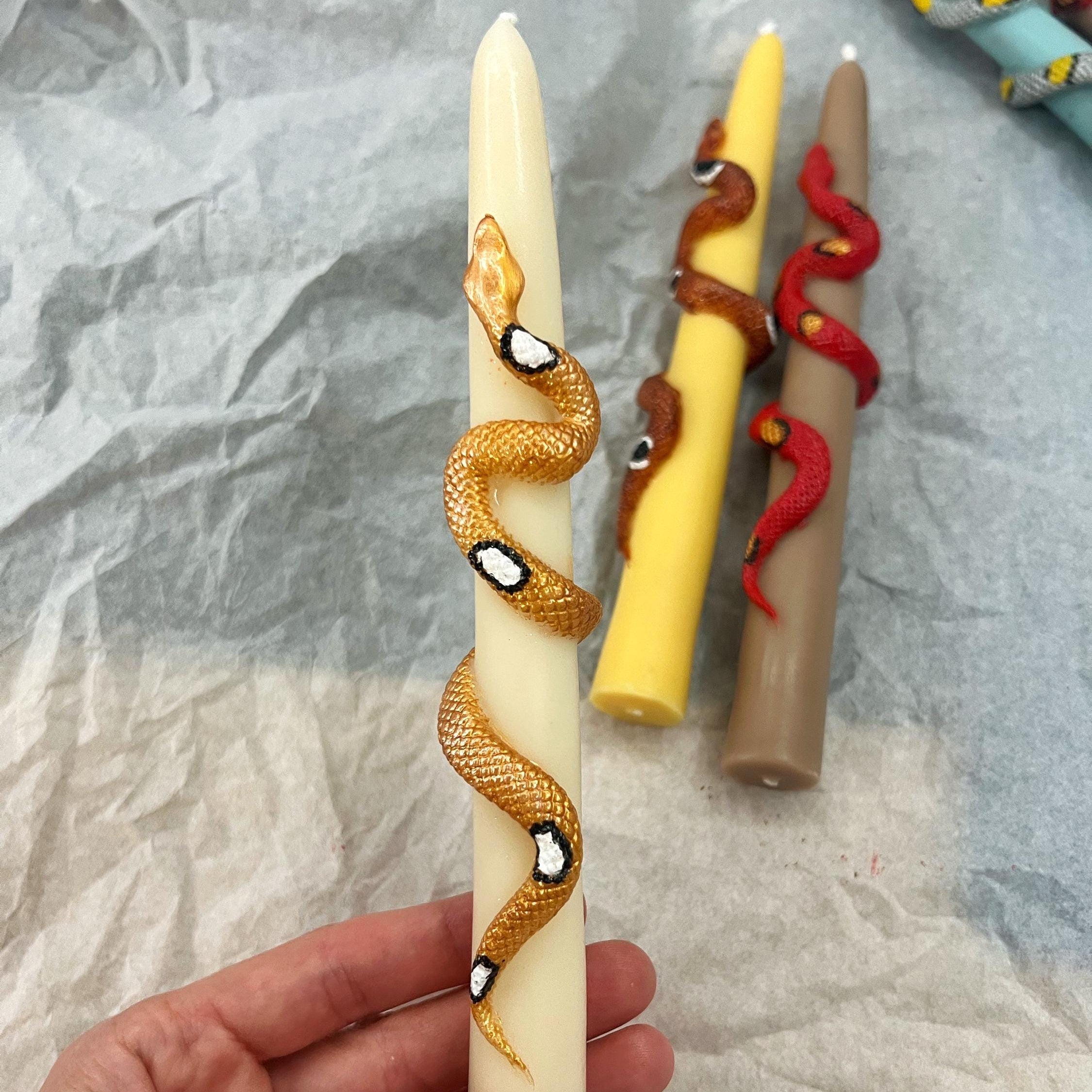 Colorful Snake Taper Candle Set
