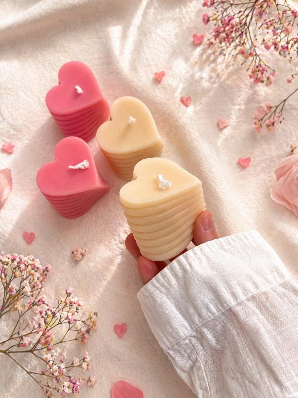 Stacked Heart Candle