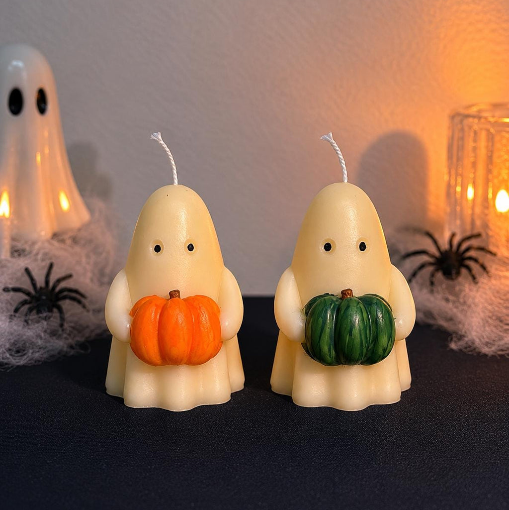 Pumpkin Ghost Candle