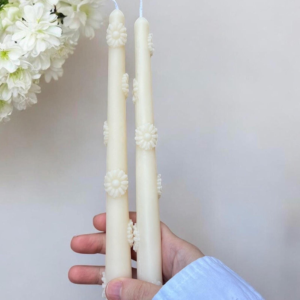 Tulip & Daisy Taper Candle