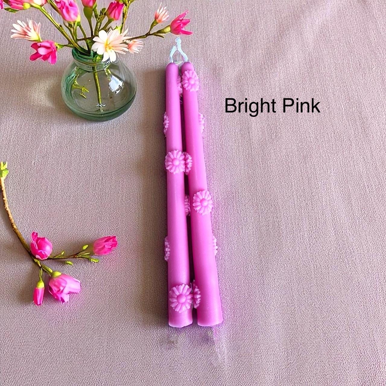 Tulip & Daisy Taper Candle