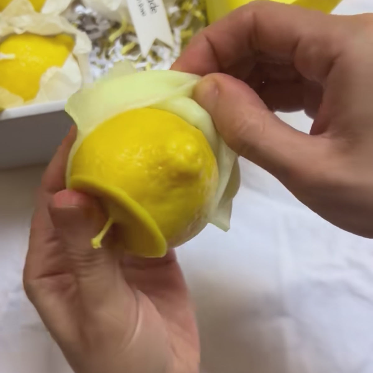 Realistic Lemon Candle